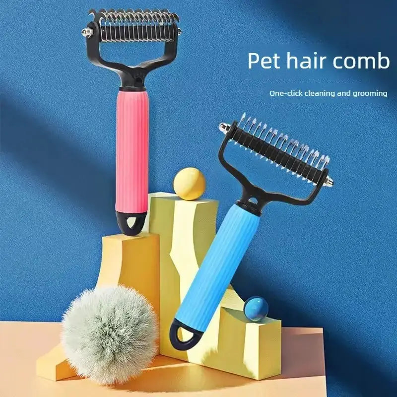 Furry Fury Untangle-O-Matic: The Shedding Slayer Comb for Dogs - Battle Mats for Shedding and Pawsitively Easy Cleanup!