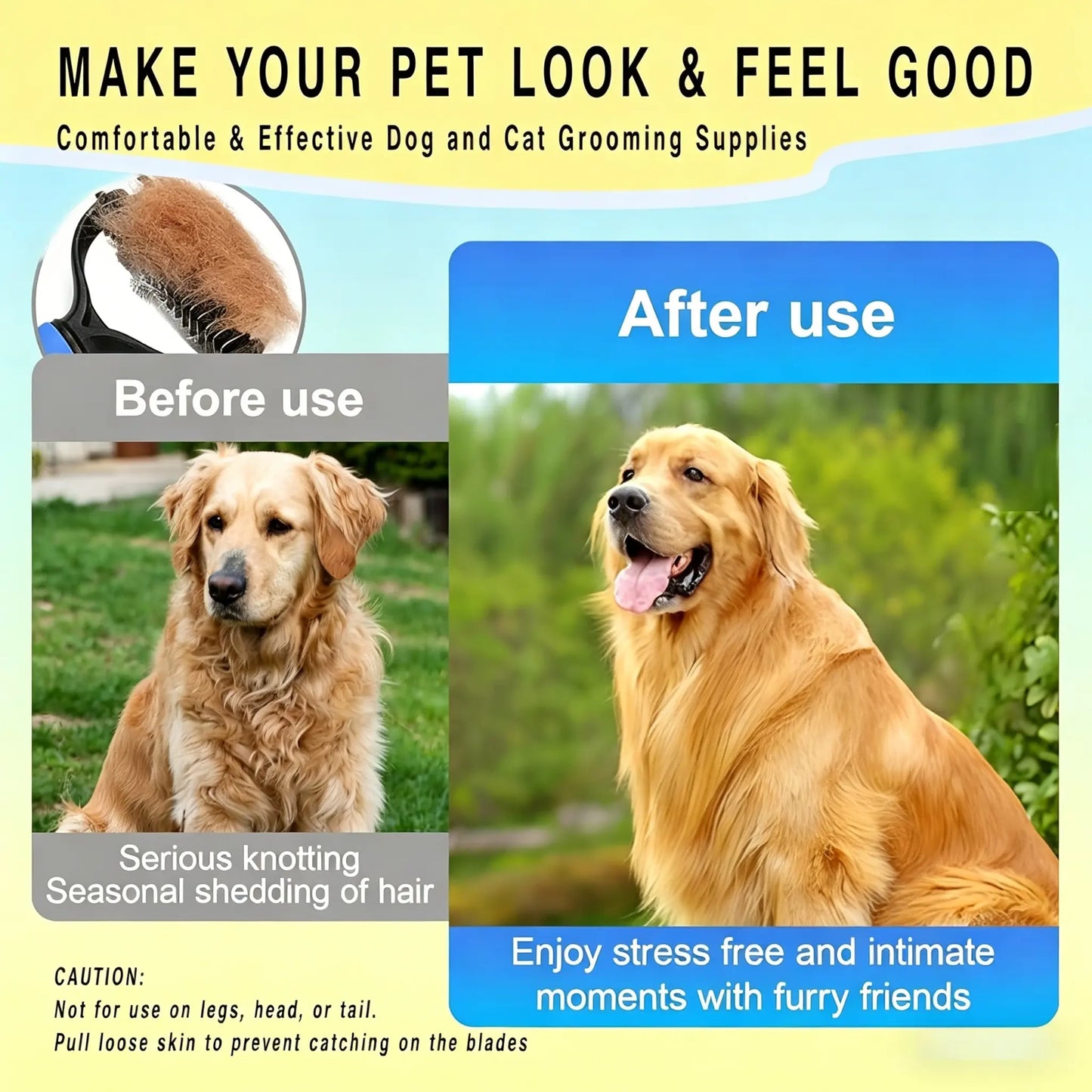 Fur-tastic Furry Tangle Buster: The Ultimate Hairy Situation Solved for Pooches and Purrs with a Magical One-Click Fur Flushing Feature!