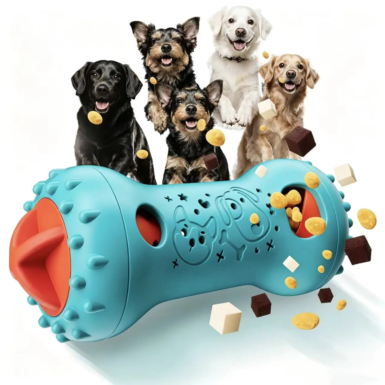 WXAT Interactive Treat Dispensing Dog Puzzle Treat Toy for Dogs,Dog Toys,Treat Dispensing Dog Enrichment Toys for IQ Training and Brain Stimulation, Interactive Mentally Stimulating Toys as Gifts for Puppies, Cats, Dogs