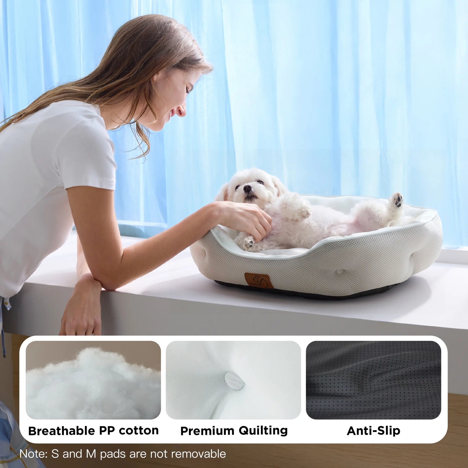 Bedsure Cooling Dog Beds for Small Dogs – Q-MAX>0.4 round Cat Beds for Indoor Cats, Washable Pet Bed for Puppy and Kitten with Slip-Resistant Bottom