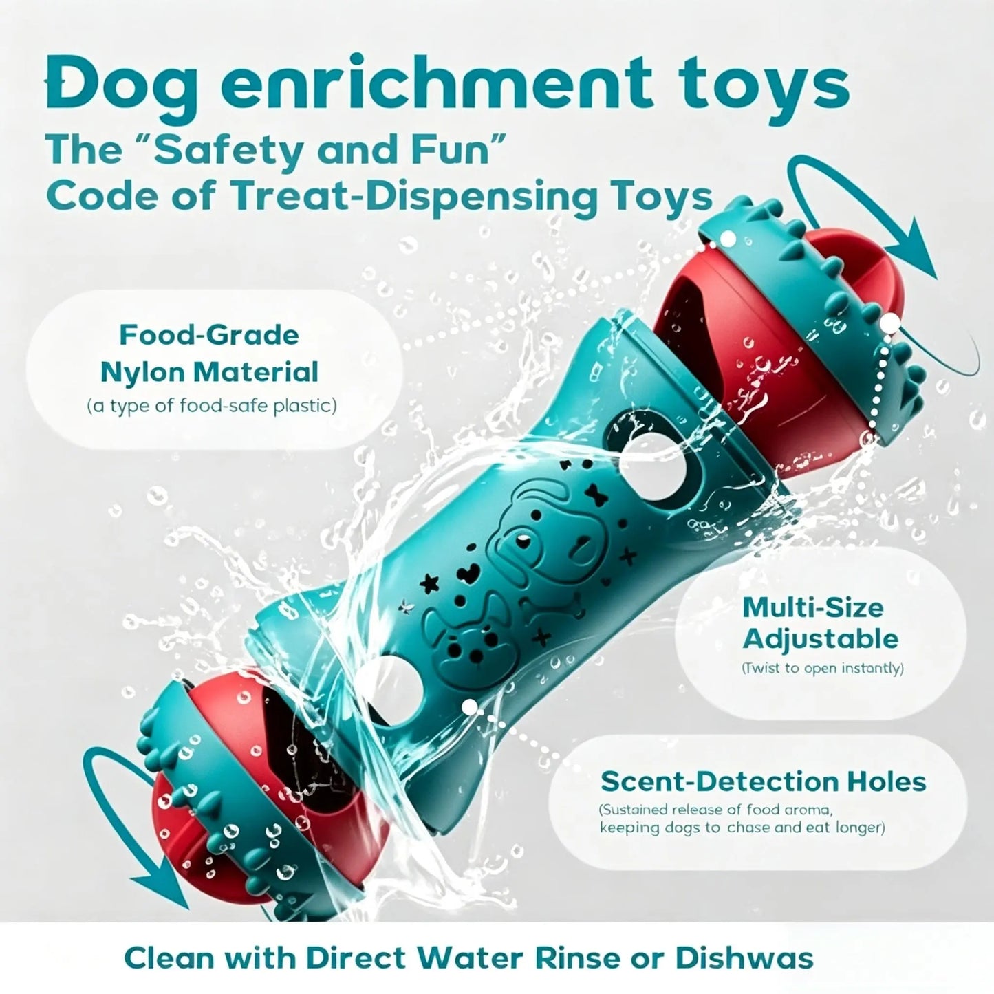 WXAT Interactive Treat Dispensing Dog Puzzle Treat Toy for Dogs,Dog Toys,Treat Dispensing Dog Enrichment Toys for IQ Training and Brain Stimulation, Interactive Mentally Stimulating Toys as Gifts for Puppies, Cats, Dogs