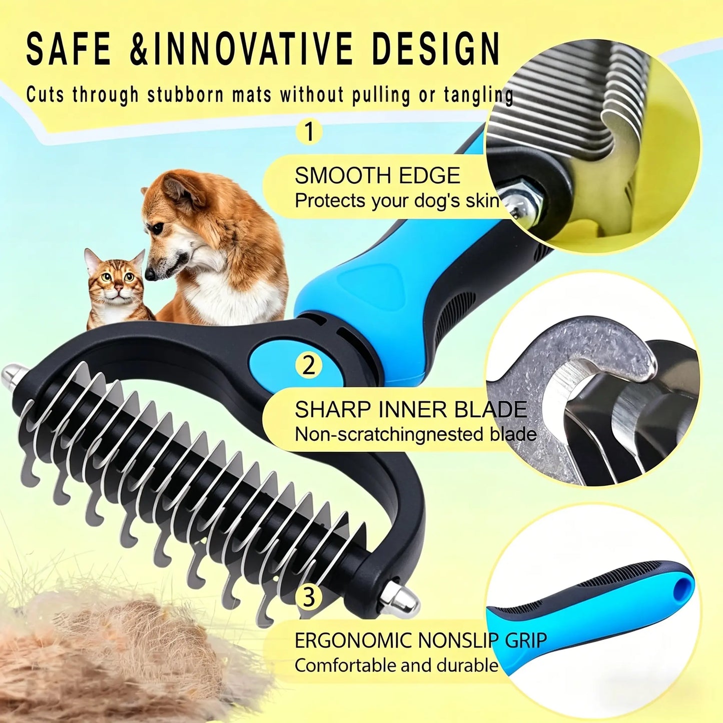 Fur-tastic Furry Tangle Buster: The Ultimate Hairy Situation Solved for Pooches and Purrs with a Magical One-Click Fur Flushing Feature!