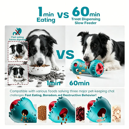 WXAT Interactive Treat Dispensing Dog Puzzle Treat Toy for Dogs,Dog Toys,Treat Dispensing Dog Enrichment Toys for IQ Training and Brain Stimulation, Interactive Mentally Stimulating Toys as Gifts for Puppies, Cats, Dogs